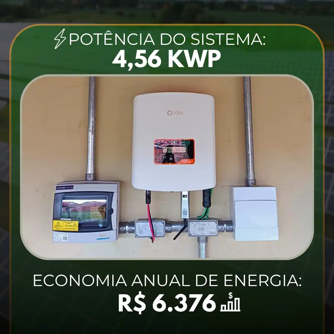 economia painel solar residencial rio brilhante ms