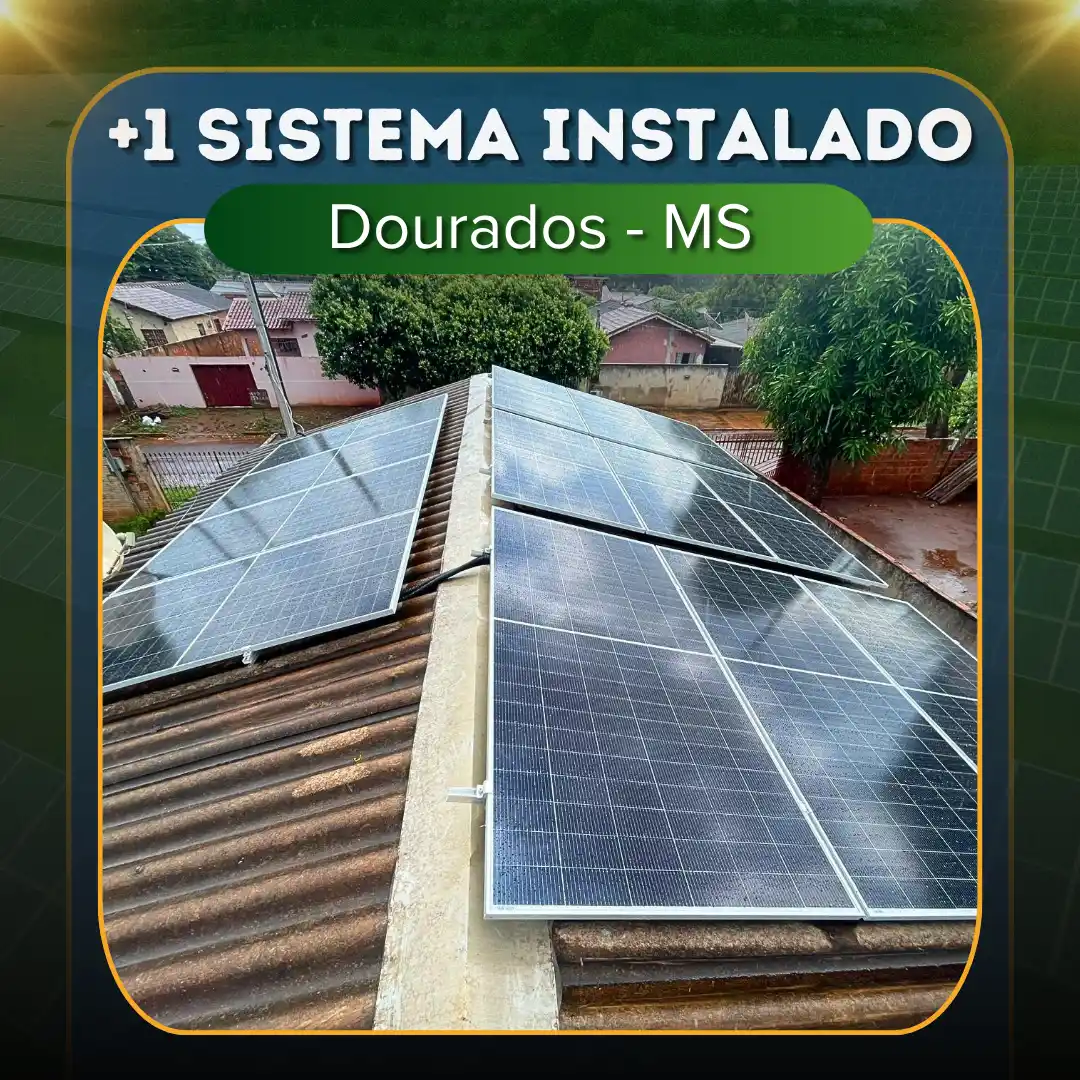 instalação energia solar residencial dourados ms